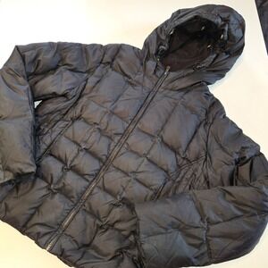 Old Navy Black Hooded Down Zip‎ Up Puffer Jacket Size XL
